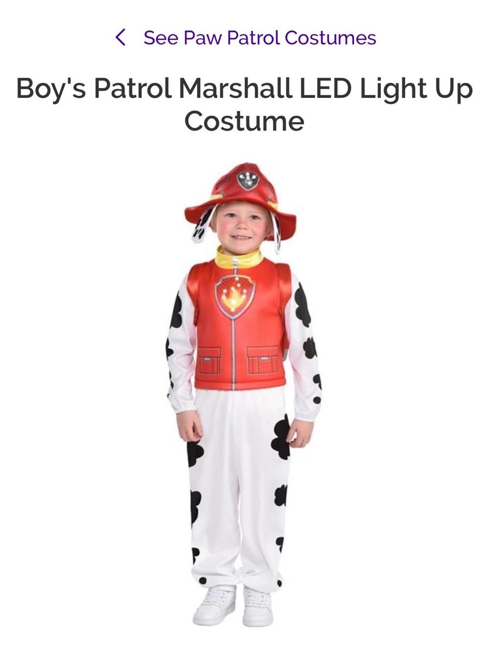 Paw patrol costume